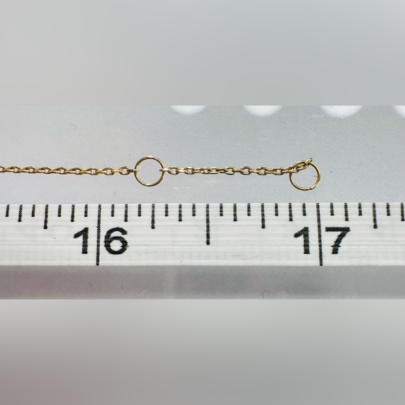 Ribbon Centered with Station Ball Necklace. 💛 Real 18 Karat Solid Gold Jewelry - Picture 10 of 10